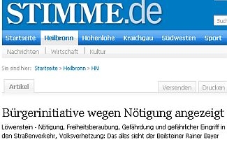 "Bürgerinitiative angezeigt" - zur Online-Ausgabe "Bürgerinitiative angezeigt" - zur Online-Ausgabe